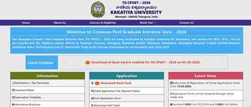 TG CPGET Rank Card 2026
